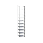 Shoe rack - Storage of shoes - 10 levels - Open shoe cabinet - Metal frame - Black