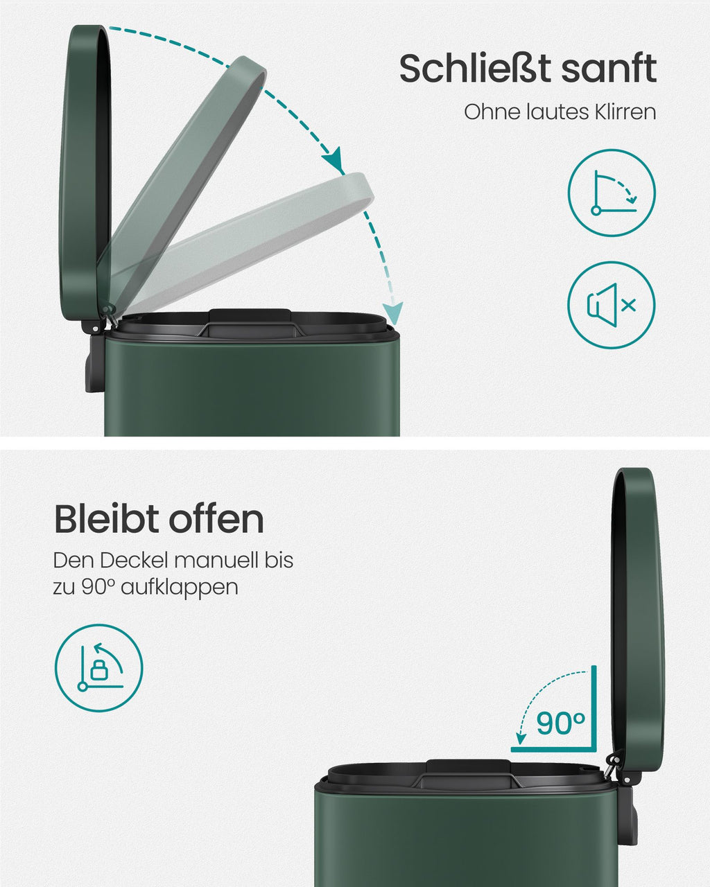 Kitchen Prullen Bin - 30 Liter - Vintage Green