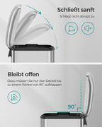 Garbage bin - 30 liters - Stainless steel