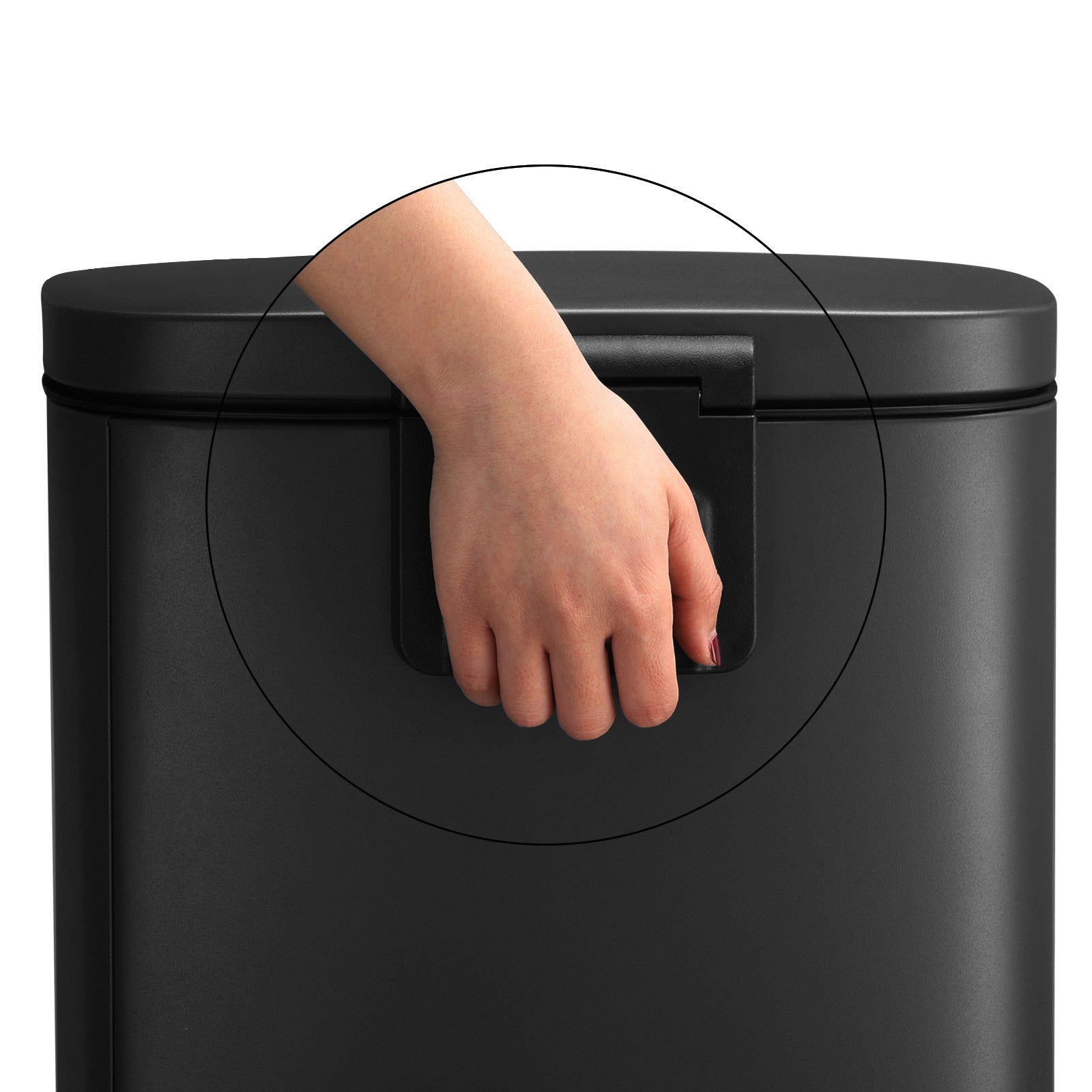Waste bin - 30 l - pedal bucket - softclose - odorless - black