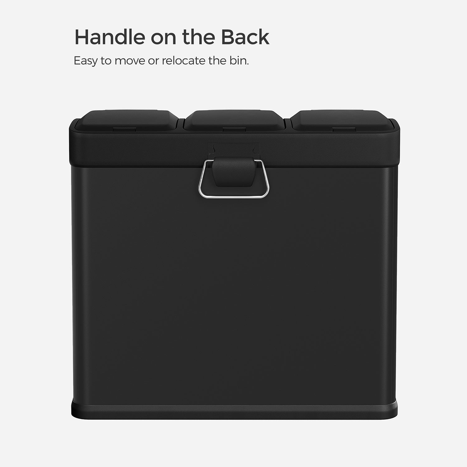 Waste bin - Pedal bin for kitchen - Waste separation - 24 L - Black
