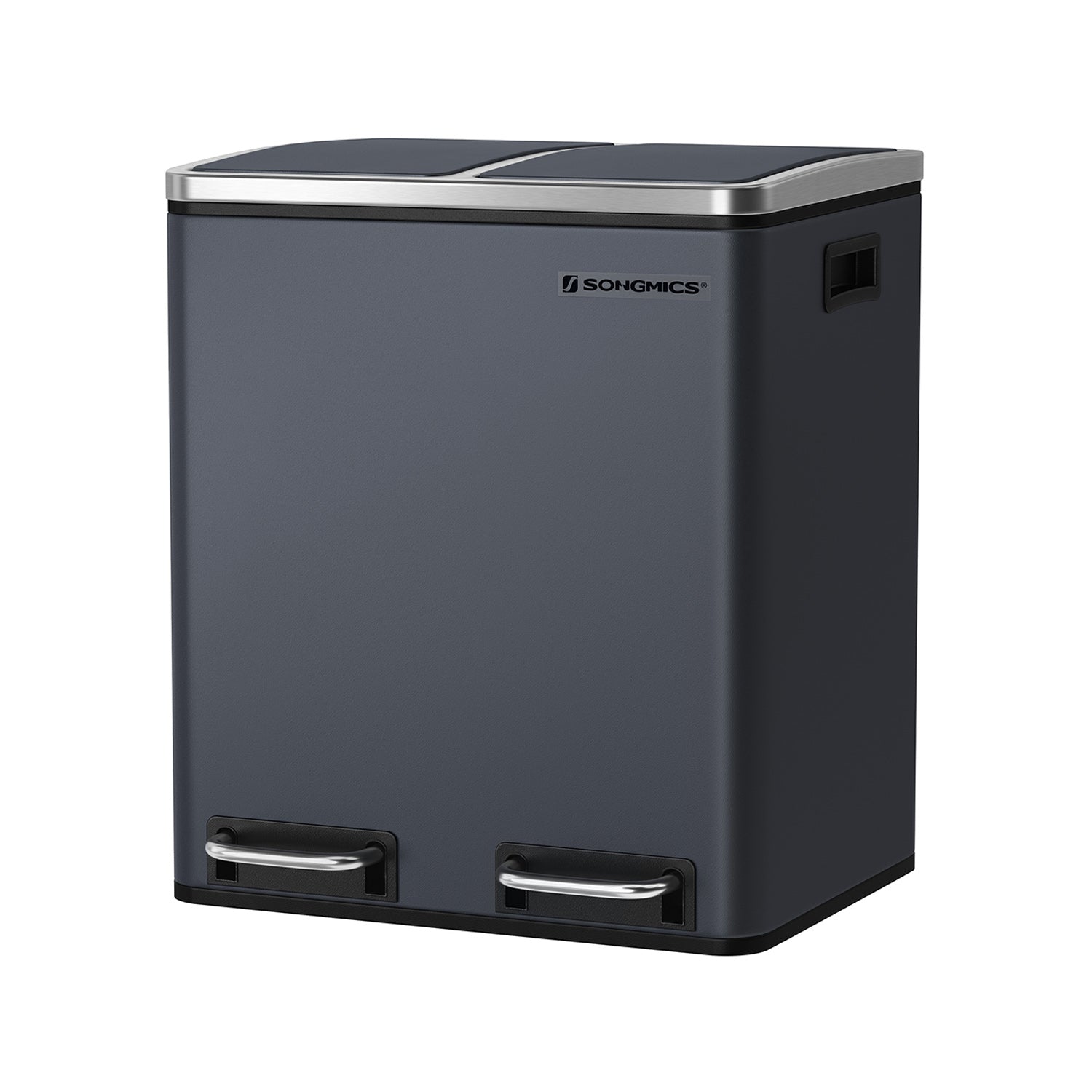 Waste bin - metal pedal bin - 30 liters - flue gray