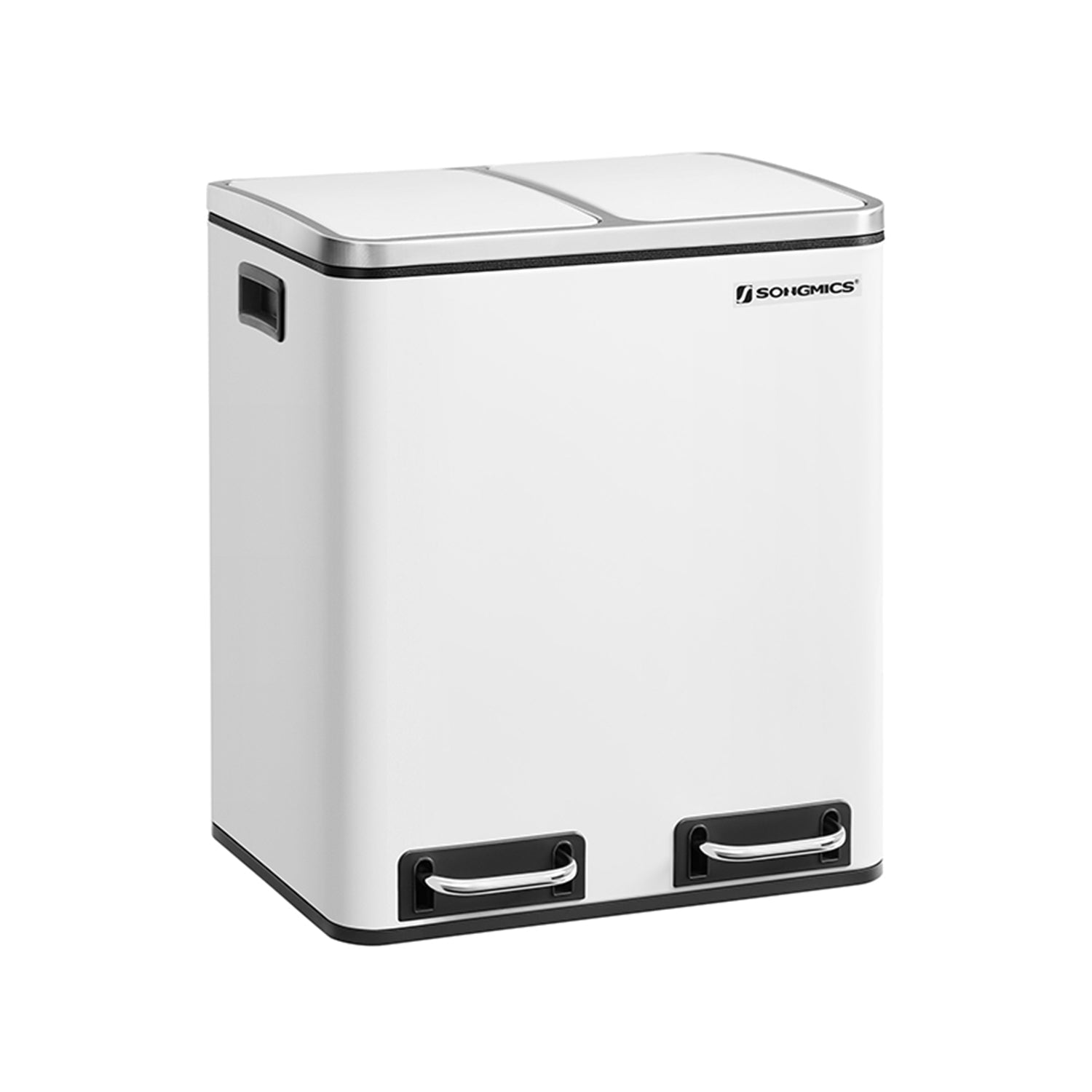 Waste bin - Trash - 30 Liter (2 x 15 l) - Metal - Removable bins - White