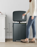 Kitchen Prullen Bin - 2 × 20 L - With soft close lid - Green gray