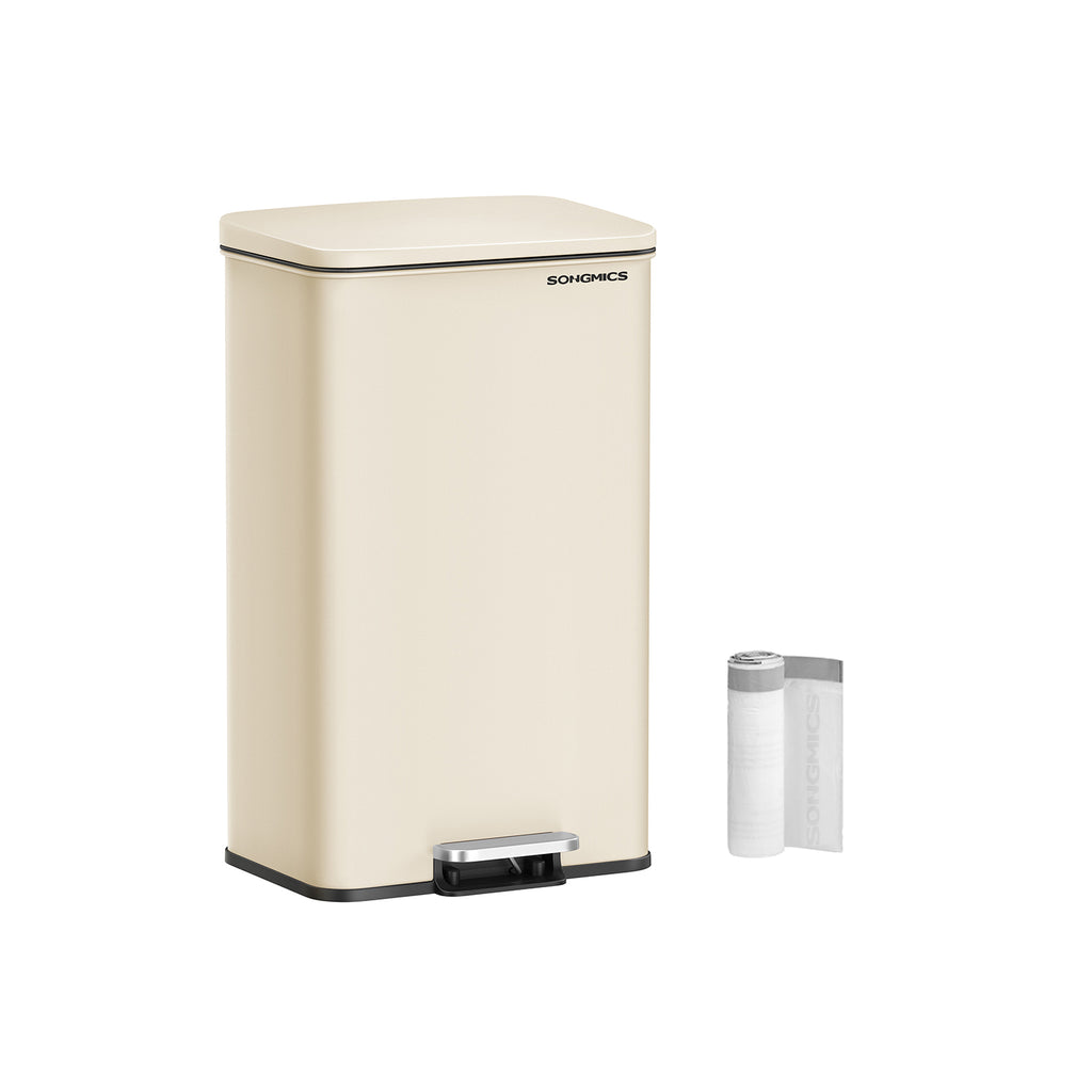 Kitchen Prullen box with lid 40 liters of sand beige