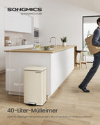 Kitchen Prullen box with lid 40 liters of sand beige