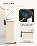 Kitchen Prullen box with lid 40 liters of sand beige