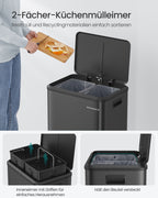 Waste separation system 2 x 15 l ink black