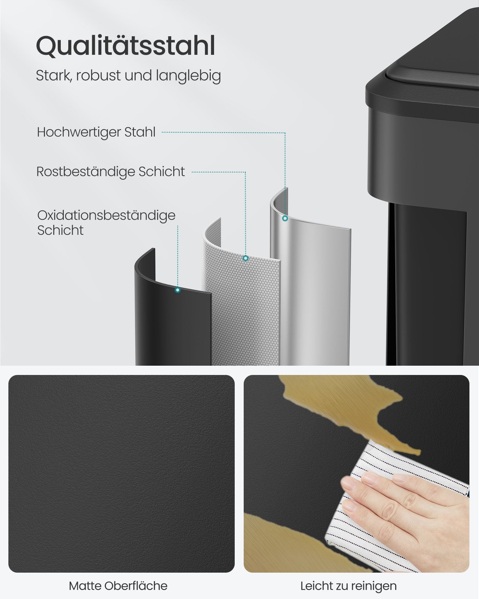 Waste separation system 2 x 15 l ink black