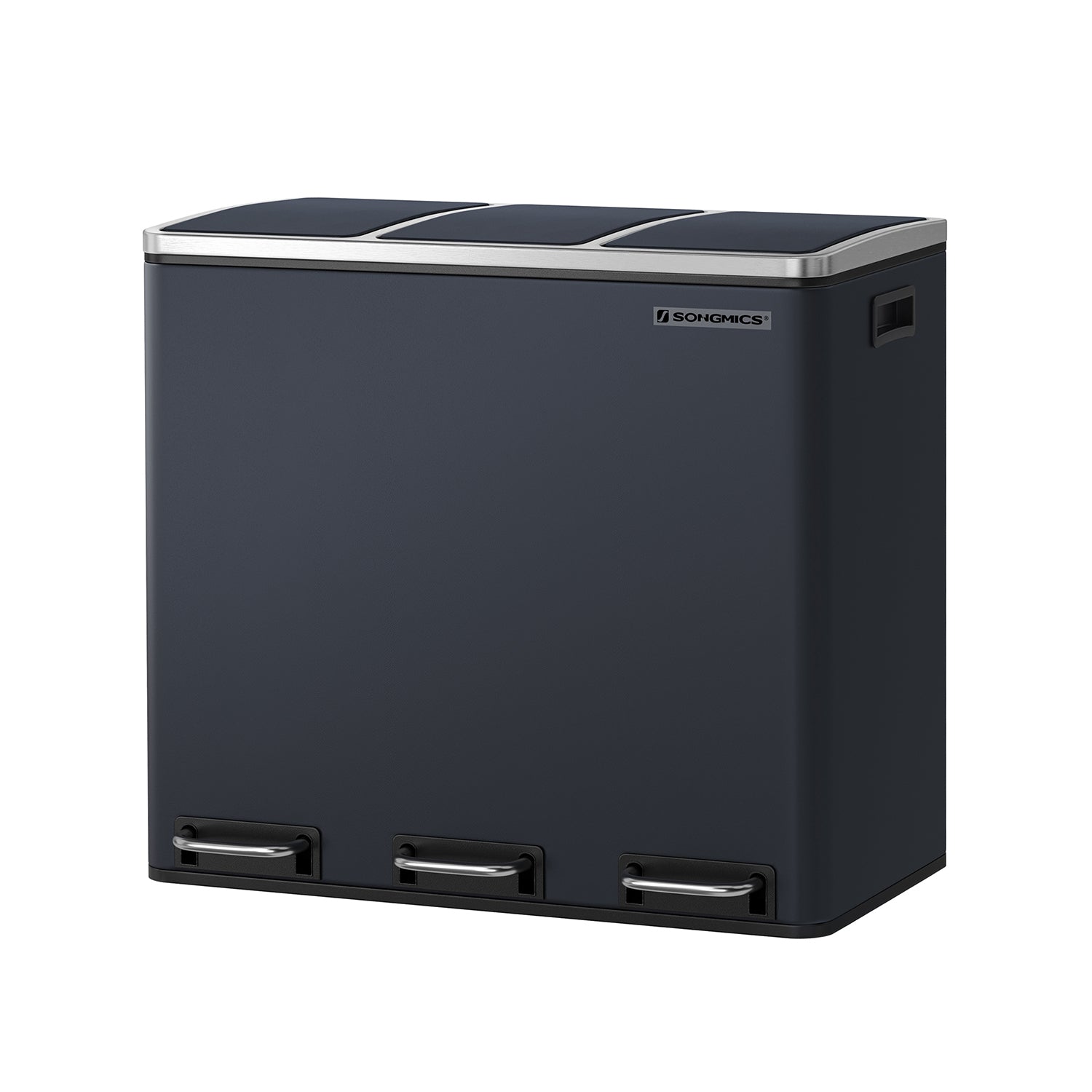 Waste separation system - 3 compartments - 3 × 18 l - with a sand beige lid