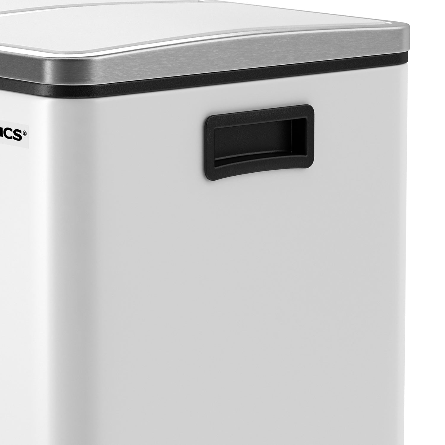 Waste bin - 3 compartments - waste separation - 3 x 18 l - white