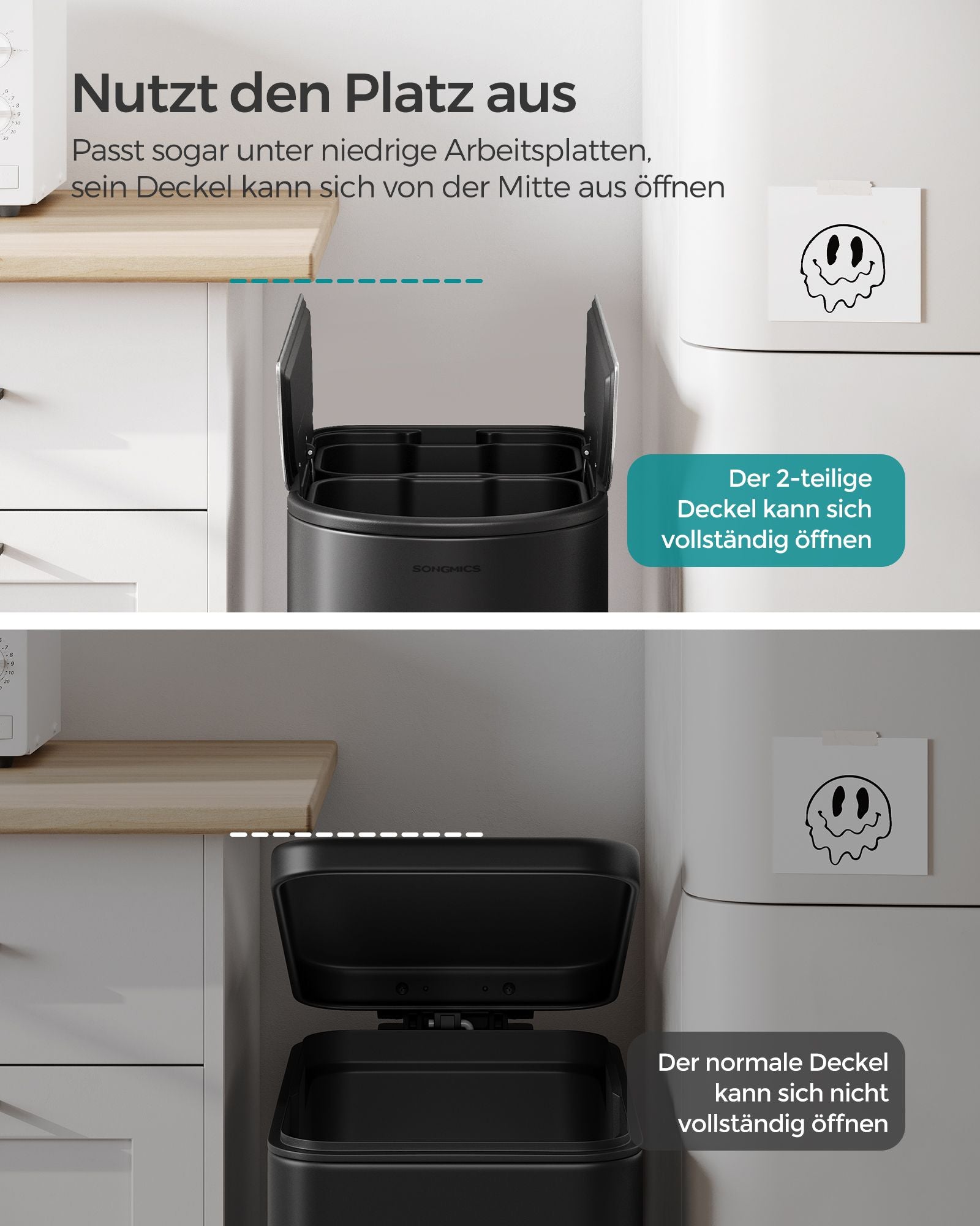 Waste separation system - 2 compartments - 30 l and 20 l