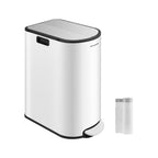 Waste separation system-with 2 compartments-Wolkwit-Metallic Silver