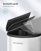 Waste separation system-with 2 compartments-Wolkwit-Metallic Silver