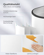 Waste separation system-with 2 compartments-Wolkwit-Metallic Silver