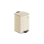 Garbage can 20 liters made of cloud white steel