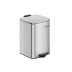 Garbage can 20 liters made of cloud white steel