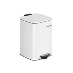 Garbage can 20 liters made of cloud white steel