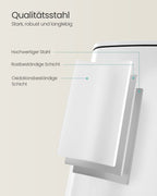 Garbage can 20 liters made of cloud white steel