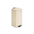 Garbage can 30 liters made of cloud white steel