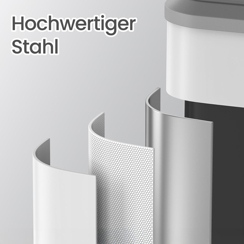 Waste separation - 2 Compartments - Recycling - Cloudy White