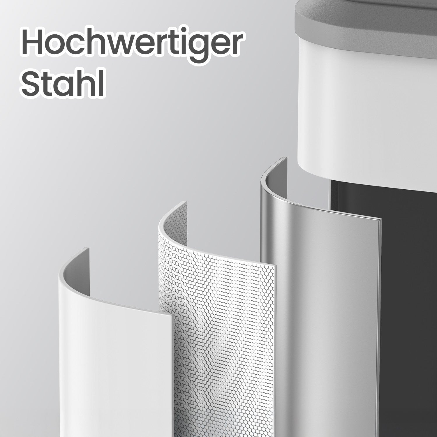 Waste separation - 2 Compartments - Recycling - Cloudy White
