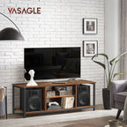 TV furniture-Open compartments-40 x 120 x 50 cm-Vintage brown-black