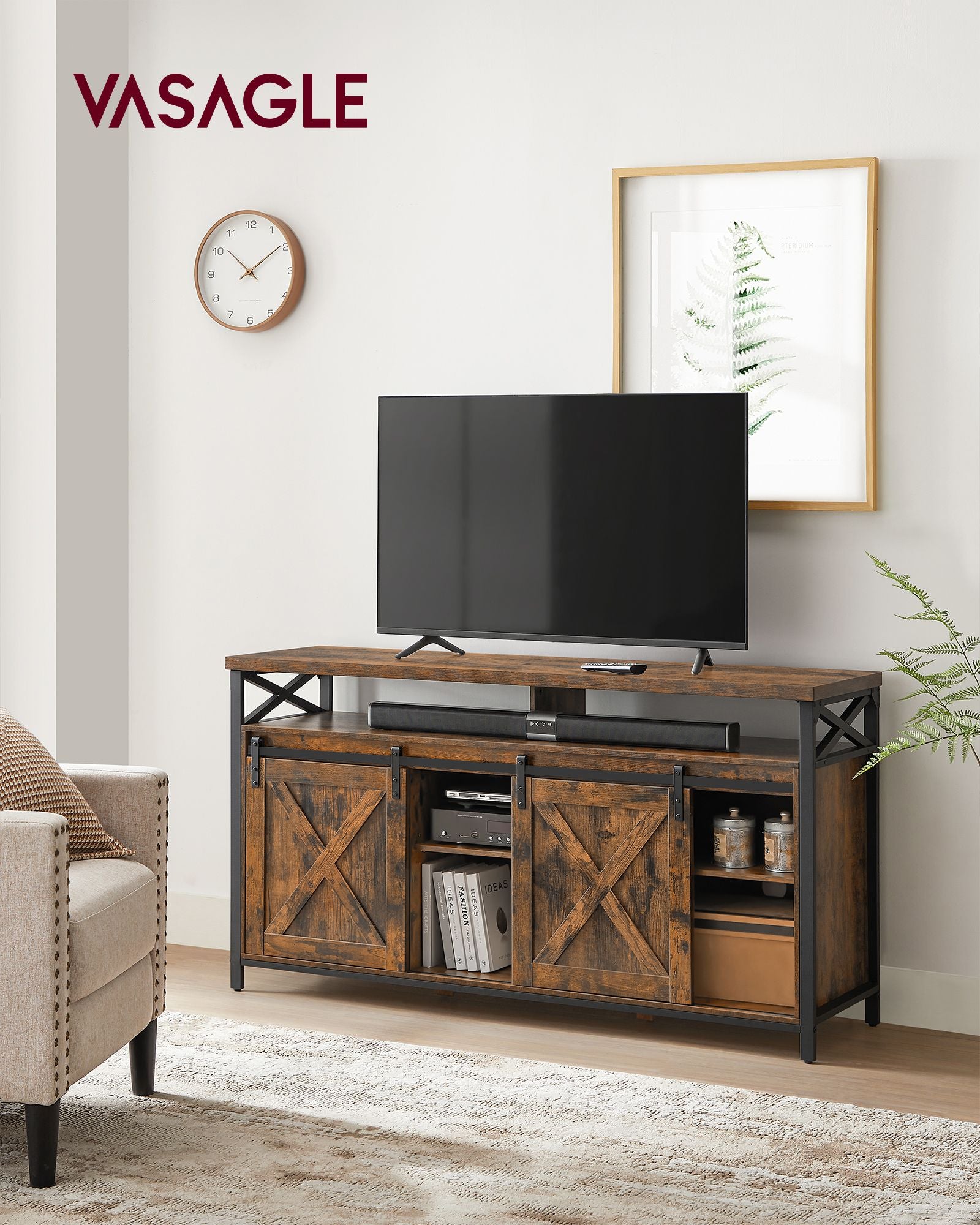 TV furniture-Country Style-Vintage Brown-Zwart