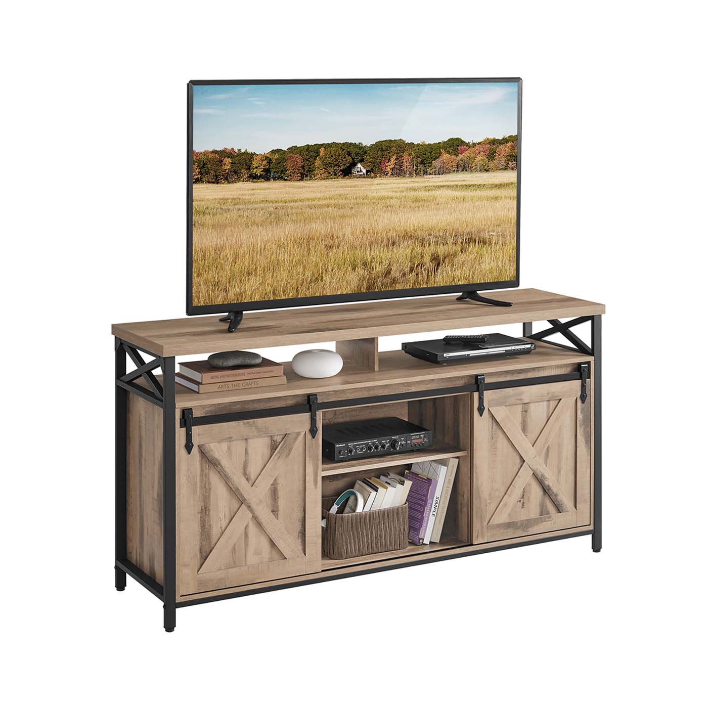 TV furniture-Country Style-Vintage Brown-Zwart