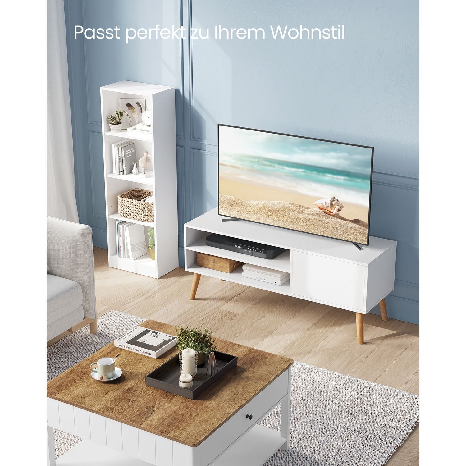 TV furniture-1 door-40 x 120 x 49 cm-white