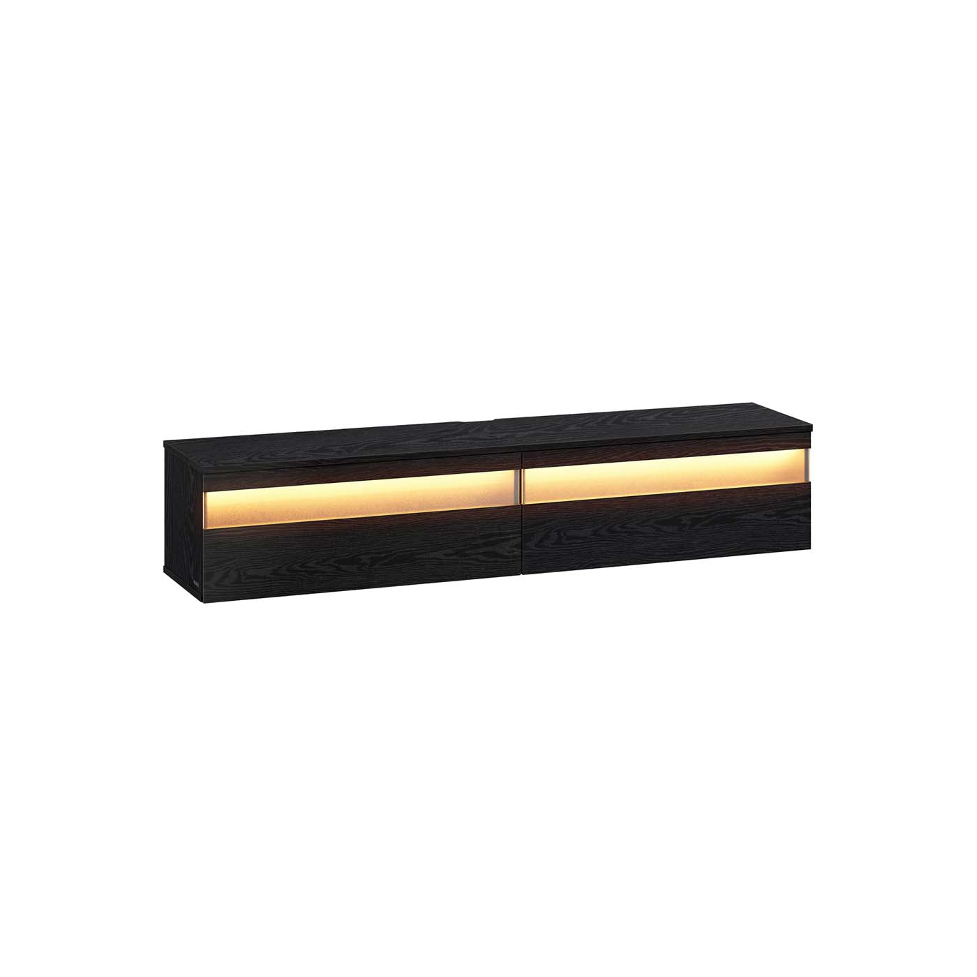 Hanging TV-Lowboard 147 x 35 x 30 cm Ebony Black