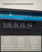 Hanging TV-Lowboard 147 x 35 x 30 cm Ebony Black