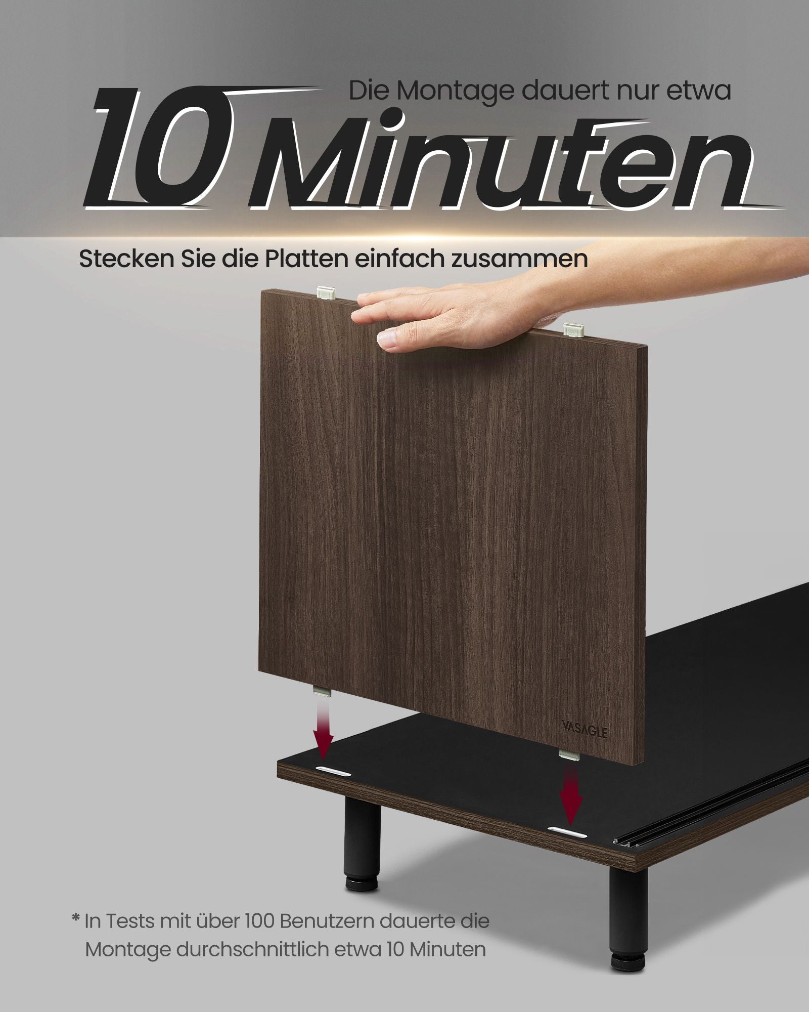 TV furniture super fast assembly Modern asbruin ink black
