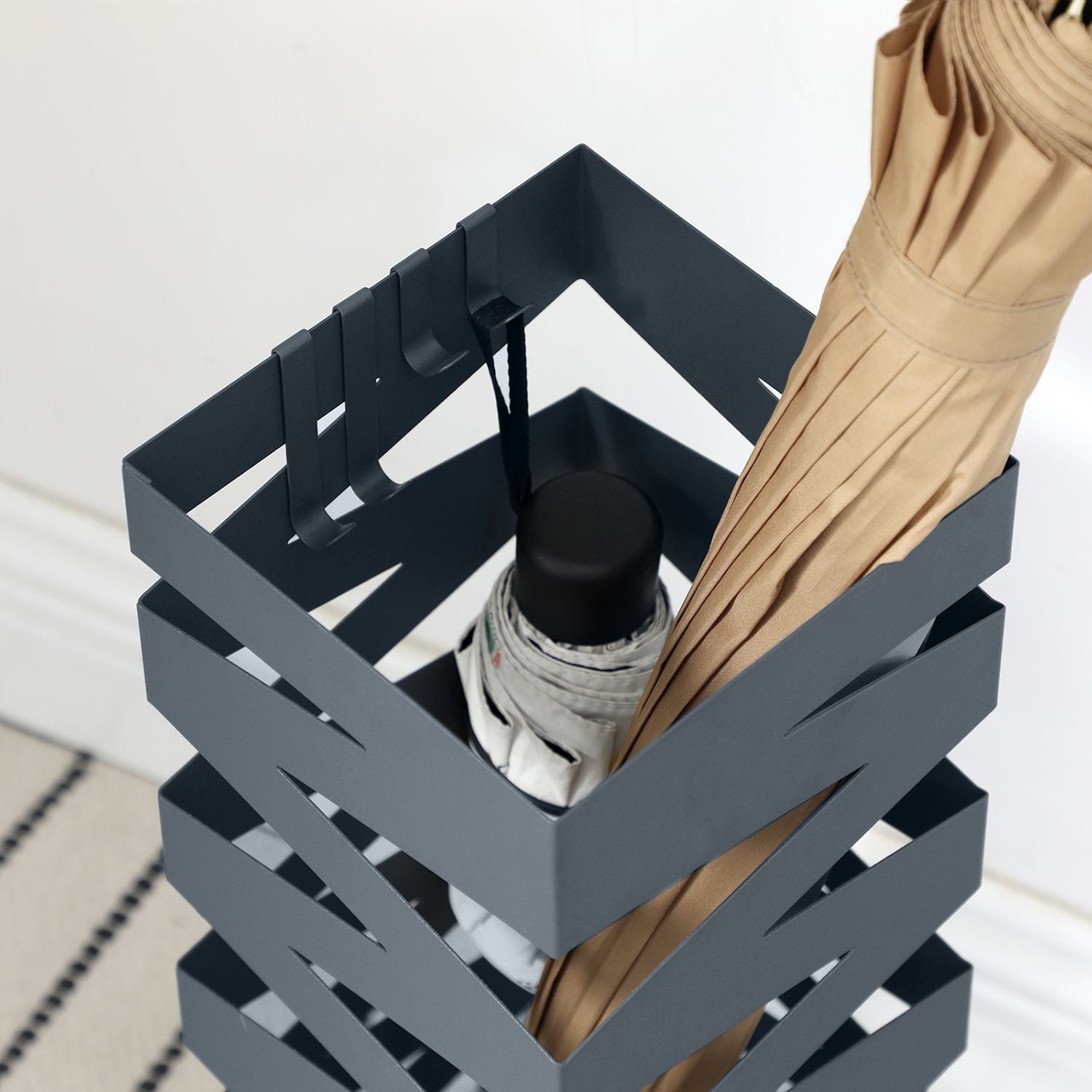 Umbrella box - Square - Metal - Anthracite