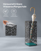 Umbrella box - with 4 black metal hooks