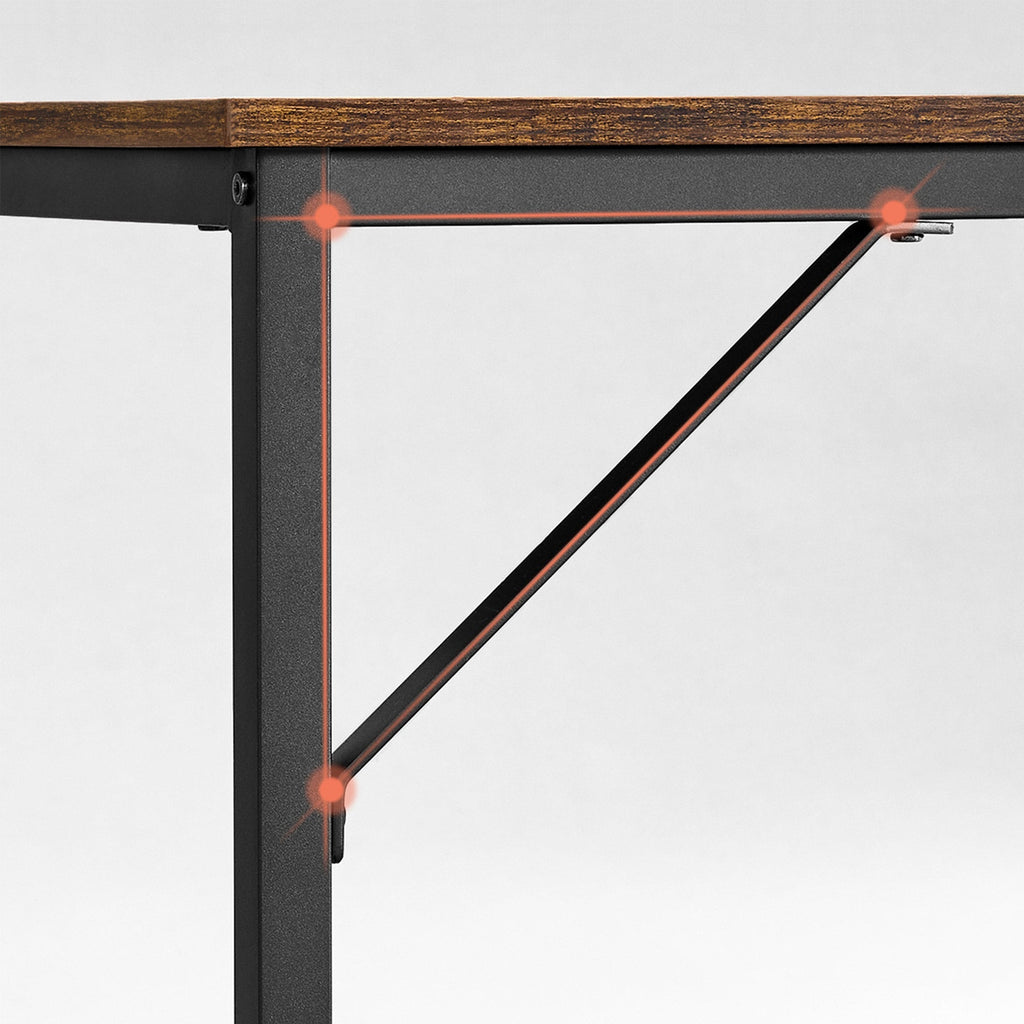 Desk - Computer table - Office Office - PC table - Vintage Brown / Black