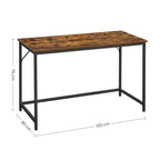 Desk - Computer table - Office Office - PC table - Vintage Brown / Black