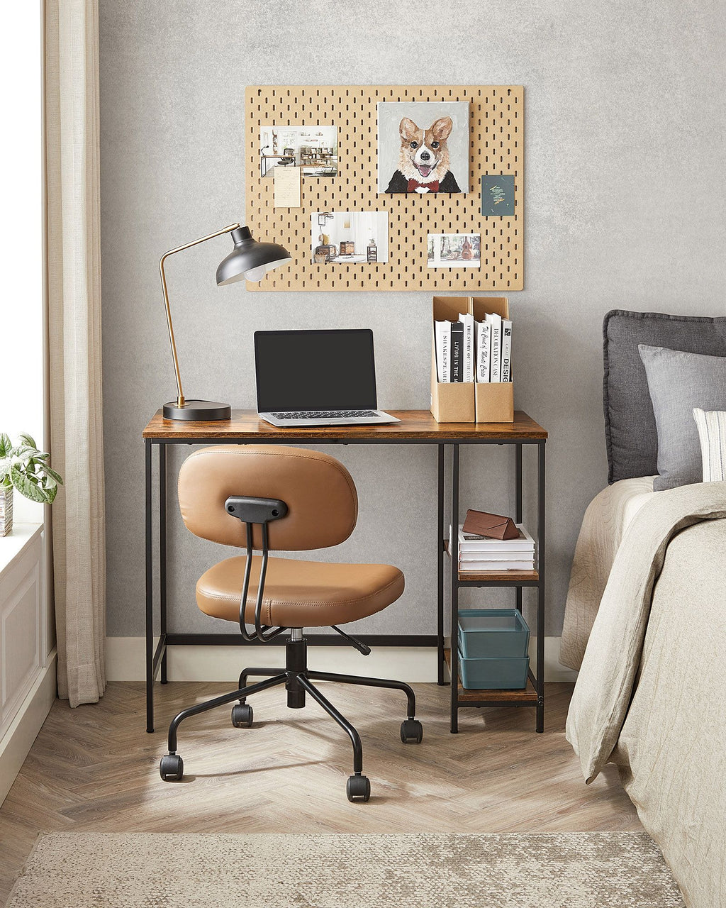 Bureau - Industrial Look - With 2 shelves