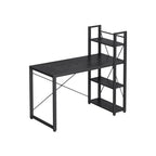 Computer Office - with shelves - Simple construction - Ebony black