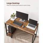 Desk - PC table with 2 shelves - Left or right mountable - 120 x 60 x 75 cm