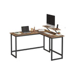 Corner agency - L -shaped desk - With monitor bracket - 140 x 130 x 76 cm - Black