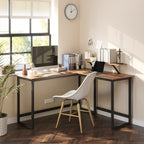 Corner agency - L -shaped desk - With monitor bracket - 140 x 130 x 76 cm - Black