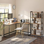 Corner agency - L -shaped desk - With monitor bracket - 140 x 130 x 76 cm - Black