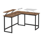 Corner agency - L -shaped desk - With monitor bracket - 140 x 130 x 76 cm - Black