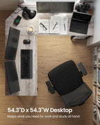 Bureau - L -Hoekbureau with 2 shelves - Space -saving - Industrial design