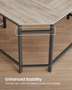 Bureau - L -Hoekbureau with 2 shelves - Space -saving - Industrial design