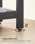 Bureau - L -Hoekbureau with 2 shelves - Space -saving - Industrial design