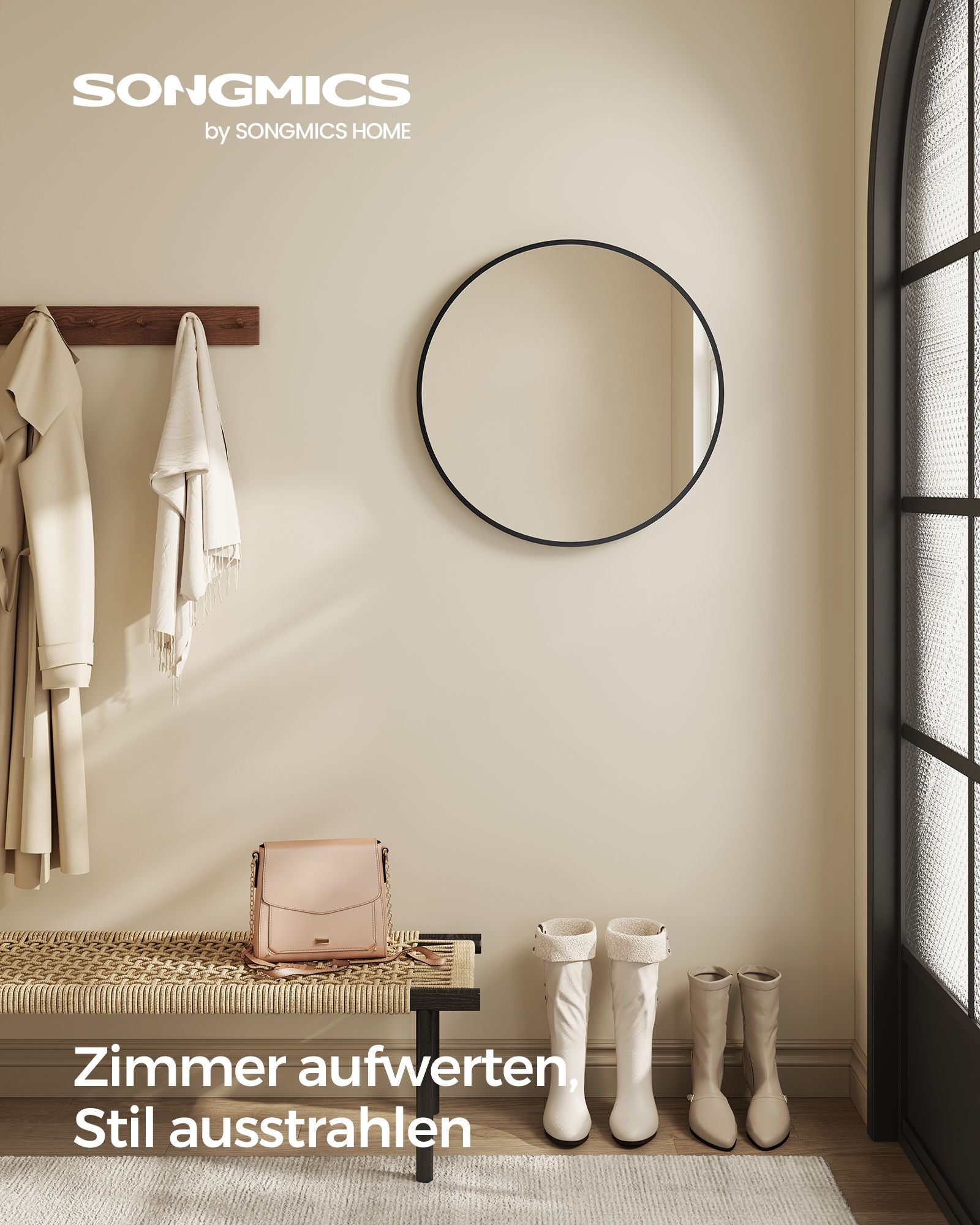 Bathroom mirror - Ø 50 cm - Metal frame