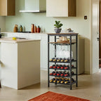 Wine rack - for 20 bottles - with glass holder - for basement