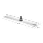 Wall shelf - Floating planks - Set of 2 - High Gloss - White